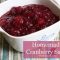 How to Make Cranberry Sauce Recipe